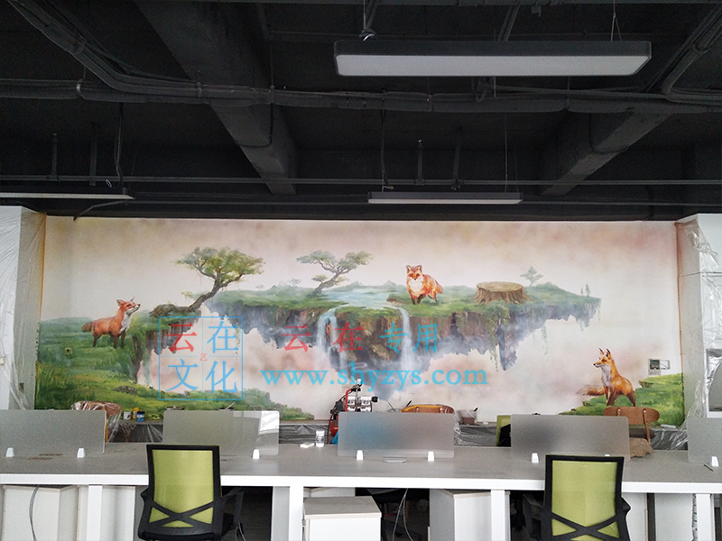 上海墙绘工作室 室内3D立体画墙绘